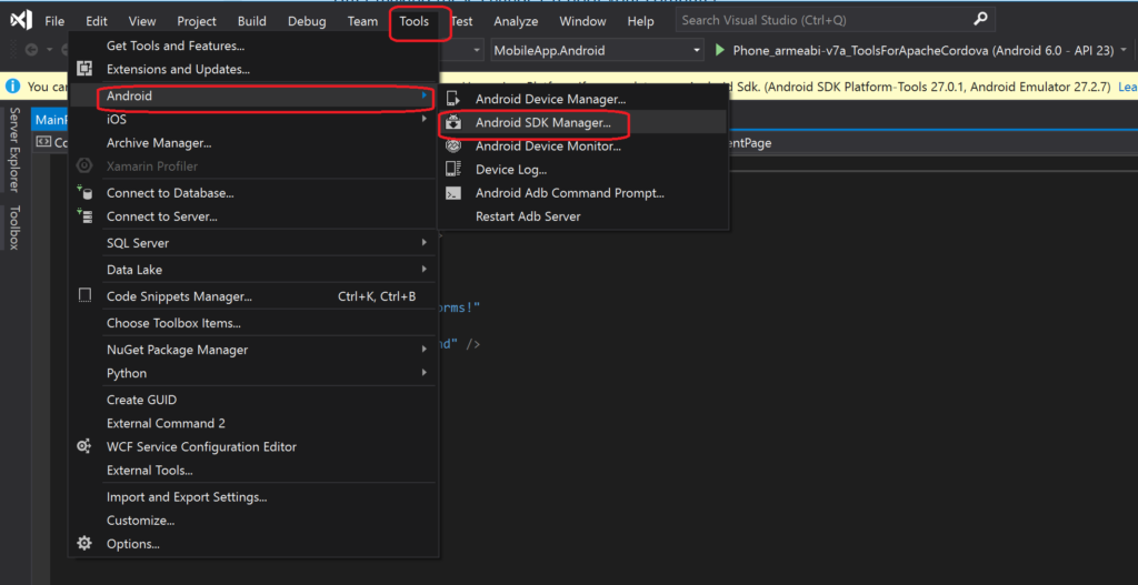 Android Emulator Setup Tip Visual Studio TechBubbles